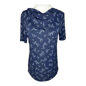 Ann Taylor Size Petite Small Floral‎ Cowl Neck Top